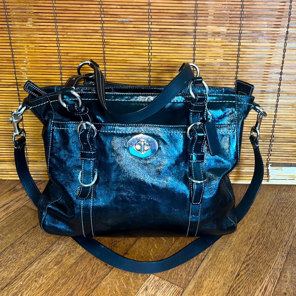 Coach crossbody/handbag black leather